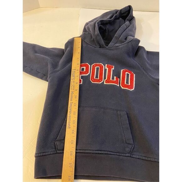 Polo sweatshirt hoodie boys size 5 navy red rn#113338 - Picture 5 of 6